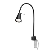 Briloner Leuchten LED Bettleuchte, Bettlampe Flexarm, inkl. An-/Ausschalter, 4 Watt. 400...