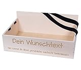 Alsino Bauchladen Holz mit Wunschtext Beschriftung JGA Promotion Events - 40 cm x 26 cm x...