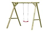 Gartenpirat Classic Kinderschaukel aus Holz Outdoor - Einzelchaukel mit...