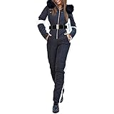 Skianzug Damen Einteilig Schneeanzug Wasserdicht Winter Warme Skioverall Frauen Snowboard...