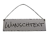 Wunschtext Schild Shabby Chic Personalisiert Deko weiß Geschenk Holz HDF oder...