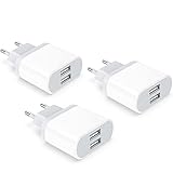 USB Ladegerät, 3-Pack 2.1A/5V Adapter für iPhone 11 XS XR X 8 7 6 6S Plus 14...