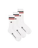 Champion Unisex Seasonal Socks C-Logo 3pp Crew Strümpfe, Dreifach Weiß, 35-38 (3er Pack)