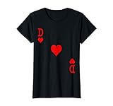 Herzdame Tshirt Karneval Shirt Damen Fasching Kostüm Herz T-Shirt