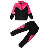 amropi Trainingsanzug Mädchen Sportanzug Sweatjacke + Jogginghose Bekleidungsset...