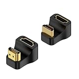 2 Stück HDMI 2.1 U Förmig Winkel Display Adapter 8K HDMI2.1 Stecker auf Buchse 180 Grad...