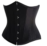 SZIVYSHI Korsett Damen Unterbrust Satin Lace Up Waist Cincher Corset Top Shaper Corsage...