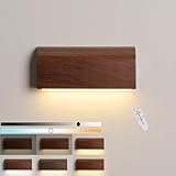 EOEO LED Wandleuchte Holz 5W Wandlampe Innen Dimmbar 3000K-6000K Modern Nachtlicht...