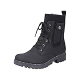 Rieker Damen 78540 Biker Boots, schwarz, 38 EU