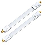 deleyCON 2x Fensterdurchführungen SAT Kabel 17cm Flexibel 26cm Länge Kupplung Fenster &...