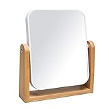 YEAKE Vanity Makeup Mirror with Natural Bamboo Stand,8 Inch 1X/3X Magnification...