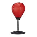 Relaxdays 10022328 Punchingball Tisch, Boxbirne Schreibtisch, Büro Punching Ball, Anti...