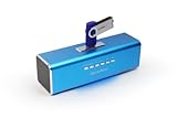 MusicMan MA Lautsprecher (MP3-Player, Soundstation & Radio, USB, Line-In) blau