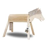 Dein Holzpferd Mia Natur 100cm für draußen Reitpferd Garten Voltigierbock für Kinder,...