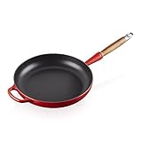 Le Creuset Signature gusseiserne Bratpfanne mit Holzgriff 28 cm Kirschrot, 20258280600422