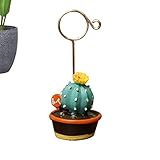 Sysdisen Pflanzenornament,Creative Cactus Plants Bonsai Resin Photo Message Clip |...