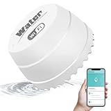 Wassermelder WLAN, Wassersensor IP66, Tuya Smart Wasser-Alarm Wasserwächter, Wasseralarm...