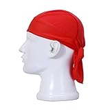 HASAGEI Sports Bandana Cap Herrem Damen Biker Bandanas Kopftuch Hat - Rot