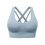 TAITUS Sport BH Damen ohne Bügel Push Up BH,gepolsterter BH,Nahtloser, atmungsaktiver,...