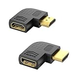 HDMI 2.1 Winkel 8K Adapter, Flach 270 und 90 Grad HDMI Abgewinkelt Stecker Unterstützt...