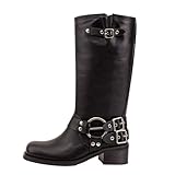 LUMUTA Stiefel Damen Schwarz Stiefeletten Damen Klassisch Wildleder Halbstiefel...