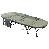 Karpfenliege XXL Vlies Angelliege MK-Angelsport Bed Chair 8-Bein Liege mit Matratze (204 x...