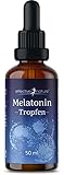 Melatonin Tropfen - 0,5 mg pro Tagesdosis - 50ml mit Pipette - Alternative zu Melatonin...