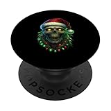 Weihnachtsoutfit Totenkopf Weihnachten Death Heavy Xmas PopSockets Klebender PopGrip