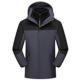 EMATOP Jacken Herren Fleece-Futter Winterjacke 3 in 1 Skijacke Wasserdicht Atmungsaktiv...