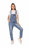 Nina Carter Damen Latzhose Jeasns Boyfriend Denim Overall Jumpsuit Used-Look Sommeroverall...