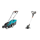 Gardena Akku-Rasenmäher PowerMax 32/36V P4A Ready-To-Use Set & Akku-Trimmer ComfortCut...