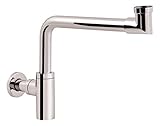 Sanitop-Wingenroth Design Siphon unterfahrbar für Waschtische in chrom | Raumsparender...