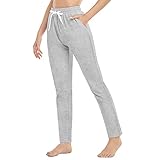 RIMLESS 7 Damen Baumwolle Jogginghose Yoga Workout Athletic Tapered Track Pants with...