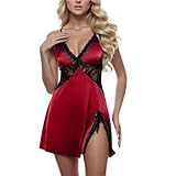 WILLBEST rosa Babydoll Dessous Damen sexy unterwäsche Set mit Strapsen männer in...