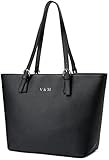 Vanessa & Melissa® Damen Shopper klassisch elegante Handtasche Henkeltasche Schwarz