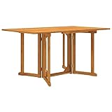 LAPOOH Garten-Klapptisch Butterfly 150x90x75 cm Massivholz Teak, Balkontisch Klappbar,...