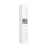 SoBuy® FRG236-W Badezimmer-Hochschrank Badregal Badschrank Badmöbel mit 1...