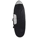 Oumefar Surfbretttasche, leichte Surfbretttasche schwarz für Shortboard(6.4)