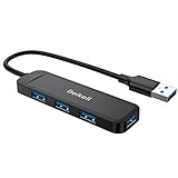 Beikell USB 3.0 Hub, 4 Port Ultra Slim Datenhub, Kompakt Mini USB Splitter für Desktop,...