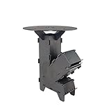 Fire World Raketenofen inkl. Grillplatte Rocket Stove Stecksystem aus massivem 3 mm dickem...