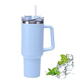 Doppelwandiger Edelstahl Vakuum Isolierbecher 40oz 1200ml Tragbare Autobecher Becher...