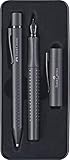 FABER-CASTELL 201626 - Geschenkset Grip Edition, All Black, mit Füller M und...