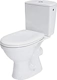 VBChome Keramik Stand- WC Toilette Komplett Set mit Spülkasten WC- Sitz aus...