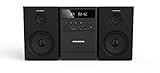 GRUNDIG MS 300 Design Micro Anlage, Kassette, FM-Tuner, MP3 Wiedergabe, USB, SD Karte,...