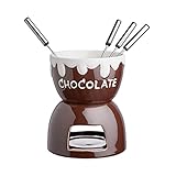 BUTLERS Schokoladenfondue Set für 4 Personen – CHOCOLATE LOVE – Teelicht Schokofondue...