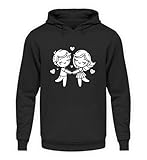 Generisch Love - Unisex Kapuzenpullover Hoodie -M-Deep Black