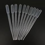 10 x Bettecso Pipette, 3 ml, Einweg-Labor, Kunststoff, 3 ml, Labortropfer, Pasteur Chemie,...