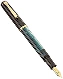 Pelikan 983411 Kolbenfüllhalter Classic M200, vergoldete Edelstahlfeder, B,...