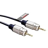 rhinocables Premium Auxiliary OFC Klinkenkabel, rein, 3,5 mm, Stereo, Goldstecker,...