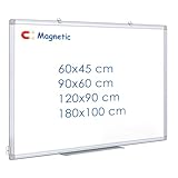 Maxtek Magnetisches Whiteboard 90 x 60cm, Magnettafel Pinnwand Magnetisch mit...